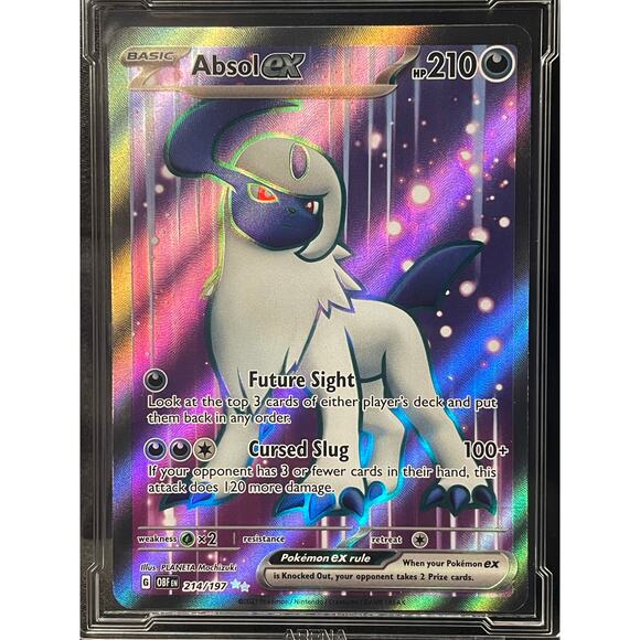 2023 Pokémon Absol EX #214 Obsidian Flames Full Art ArenaClub Graded GEM MINT 10 - Picture 2 of 4